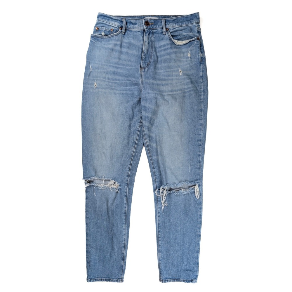 Loft Ann Taylor High Waist Distressed Boyfriend Tapered Jeans Women's Size 4 /27